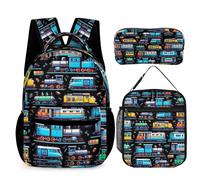 CaomeiWu Train School Backpack for Kids Girls Boys, 16 Inch Train Bookbag, School Backpack for Students Children, A Train Backpack Set Custom, 16 inches (H) x 12.6 inches (W) x 6 inches (D), Thematic