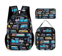 CaomeiWu Train School Backpack for Kids Girls Boys, 16 Inch Train Bookbag, School Backpack for Students Children, A Train Backpack Set, Daypack Backpacks