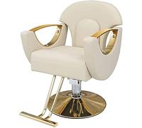 CAOMEIYING Salon Chair Hydraulic for Business or Home, Beauty Styling Shop Barber Swivel Classic Hair (420 lbs) (Color : Black) (White ) convenie