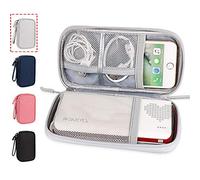 CAOODKDK Electronic Accessories Bag, Universal Cable Cord Holder OrganizerElectronic Case, Waterproof Portable Cable Organizer Bag, USB Flash Drives Bag, Cable case Bag, Single Layer - Gray, Large