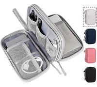 CAOODKDK Electronic Organizer Bag, Waterproof Portable Electronic Organizer Travel Accessories Universal Cord Storage Case for Charging Cable, Cell Phone, Power Bank