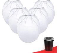 Caoruiy 20 Pack Paint Strainer Bag, 5 Gallon Paint Strainer with Elastic Top Opening White Fine Mesh Filters Bag for Paint Gardening