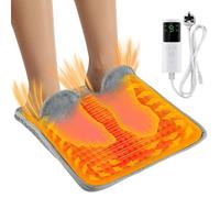 Caossuixin Electric Foot Warmer, Feet Warmers with 9 Heat Levels 4 Timers, Fast Heated Heating Mat for Feet, Auto Shut Off and Machine Washable Foot Heater for Foot, Back and Full Body for Women Men