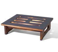 Caossuixin Wooden Step Stool with Non-Slip Foot Pad and Rubber Stepping Surface,4.3''Half Outdoor Step Stool for Adults,420 lbs Capacity for High Beds,Bedroom,Bathroom,Kitchen,Kids and Seniors Support