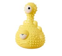 CaoWei Pet Toys, Gog Teething, Bite Resistant, Durable Indestructible Squeaky Interactive Little Teething Sound, Squeaky Interactive teething toy(Yellow,Gourd style)