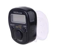 caoxhenr Finger Counter, Portable Wrist Digital Electronic Counter with LED Light and Sound Manual Reset Decompression Relaxation Finger Tool for Meditation