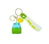CAOXIAN Cartoon Sad Frog Key Chain Cute Bitter Melon Crying Frog Pendant Keyring Funny Pendant Key Chain for Couple Backpack Car Trinket Jewelry Gift