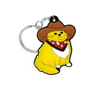 CAOXIAN Cowboy Keyring Key Ring PVC Keychain Pendant Backpack Charms Lovely Cats Keychain Cat Cartoon Keychain for Women Girls Pet Memorial Jewelry Cat Shows Cat Cafes Souvenir, multi-coloured, F