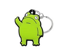 CAOXIAN Creative Cartoon Frog Keychain Middle Finger Frog Keychain Unique Funny Animals Keychain Gifts for Women Men, multi-coloured, F