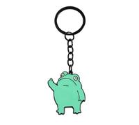 CAOXIAN Creative Cartoon Frog Middle Finger Frog Keychain, Multi-coloured, Unisex-Adults, Unisex-Youth