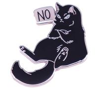 CAOXIAN Cute Black Cat Enamel Pin Animal Lapel Pin Cat Brooch Badge No Words Brooch Cool Cartoon Animal Brooch Pin Badges for Clothing Bags Jackets Accessories Supplies