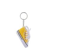 CAOXIAN Cute Mini Canvas Sneaker Shoes Keychain - Yellow Sports Keyring - Unisex Adults