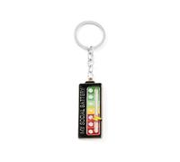 CAOXIAN Funny My Social Battery Keychains Sliding Interactive Mood Expression Creative Keychain for Women Men Cute Keychain Gifts Car Keys, multi-coloured, F