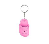 CAOXIAN Mini Croc Keychain Shoe Key Ring School Bag Pendant Cute Keyring for Kids, Girls, Boys & Adults - Pink