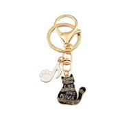 CAOXIAN Purring Is Very Lovely Meowsic Cute Cat Keychian Metal Music Cat Keyring Car Key Chain Cartoon Animal Keychain Bag Pendant for Women Men Cat Music Lover Gift