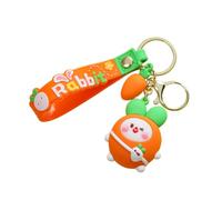 CAOXIAN Rabbit Keychain Cute Cartoon Carrot Rabbit Key Ring Bag Pendant Decoration Kawaii Keychain Accessories Backpack Bag Charm Car Key Ring for Women Girl