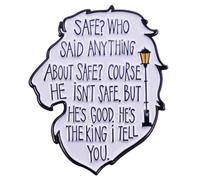 CAOXIAN Safe? Who Said Anything about Safe Enamel Pin Funny Letters Lapel Pin Inspirational Quote Brooch Pin Metal Badge for Backpack Bag Accessories Gift