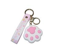 CAOXIAN Soft Silicone Dog Cat Paw Keychain Kawaii Cat Paw Keychain 3D Cartoon Animal Claw Key Ring Key Pendant For Women Girls Handbag Wallet Decor Gifts