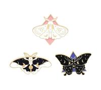 CAOXIANButterfly Enamel Pins Set Cute Enamel Backpacks Pins Cool Moth Enamel Lapel Pins Brooches Enamel Butterfly Pins Lapel Pins for Steampunk Badge Jewelry for Women