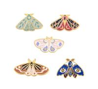 CAOXIANButterfly Pin Set Butterflys Enamel Pins Moth Butterfly Insect Brooches Metal Enamel Pin Colorful Pattern On The Wings Badges for DIY Steampunk Badge Jewelry Hat Scarf Decorations