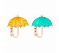 CAOXIANCartoon Umbrella Pin Set Springtime Lapel Pin Celebration Jewelry for Women and Men Cute Seasonal Clothes Decoration Gold Plated Enamel Pin for Backpack Cloths Hats Jacket Decoration