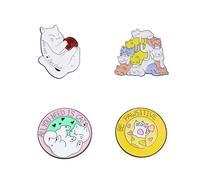 CAOXIANLovely Cat Pin Set Enamel Pins Cat Pins Naughty Cat Enamel Brooch Pins Cute Cat Pins for Backpacks Aesthetic Cartoon Lapel Pins for Bags Clothing Decoration Gift