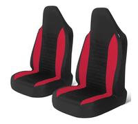 CAOXINZI 2 Pieces Front Car Seat Covers for Toyota Aygo X AB70 2021 2022 2023 2024 2025, Car Seat Cover Sets for Front Seats, High Back Bucket Seat Covers, Airbag Compatible, Car Accessories,A-RED