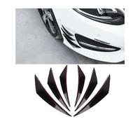 CAOXINZI 6Pcs Car Front Bumper Lip Spoiler Canards Kit for Nissan Qashqai 2008-2015, Front Bumper Side Lip Canard Splitter Fins Body Anti-Collision Strip Decoration Sticker,A-BLACK