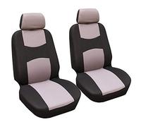 CAOXINZI Car Front Seat Covers for Vauxhall Meriva A Meriva B 2003-2017+, Front Seat and Headrest Covers Seat Cover Sets For Car Seat Covers With 2 MM Sponge Polyester Cloth Seat Covers Front,A GRAY