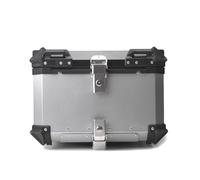 CAOXINZI Motorbike Top Case for Yamaha YZ 65 2020 2021 2022 2023 2024 2025, Motorcycle Helmet Luggage Waterproof Storage Rear Aluminium Motorcycle Tour Tail Box with Security Lock,SLIVER-45L