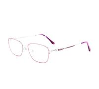 CAOXN Ladies Fashion Anti-Blue Light Progressive Multi-Focus Reading Glasses, Ultra-Light Pure Titanium Frame Magnifying Glass,Purple,+3.00