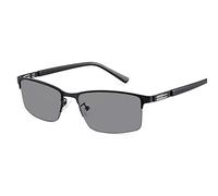 CAOXN Men's Reading Glasses Photochromic Outdoor Polarized Sunglasses, Pure Titanium Frame UV400 HD Reader Diopter +1.0 To +3.0,Black,1.0 x