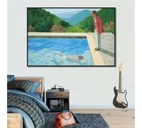 CAOXTART David Hockney Pool with Two Figures Canvas Painting Posters Prints Quadros Wall Art Picture For Home Decor Mural Cuadros 30x40cm Frameless