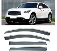 CaoYH Car Wind Deflectors for Infiniti QX70 2013-2016 Smoke Window Sun Rain Visor Vent Guard Car Window Visor Guard Windows Rain Strip