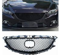 CaoYH Grill Front Grille Compatible for Mazda 6 2014-2016 Front Bumper Grille Honeycomb Mesh Grill Front Radiator Grille Trim
