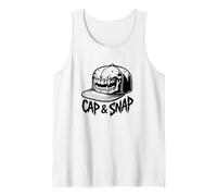 Cap and Snap Skull Snapback Teeth Hip Hop Street Rapper Tank Top