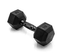 CAP Barbell 15 LB Coated Hex Dumbbell Weight with Black Handle