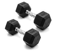 CAP Barbell 25 LB Pair Coated Hex Dumbbell Weight
