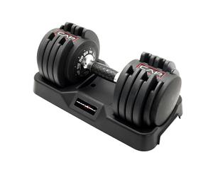CAP Barbell 55 lb Single Adjustable Dumbbell with Contoured Full Rotation Handle, Honeycomb Black and Chrome Handle (SDBAIS-055G6)