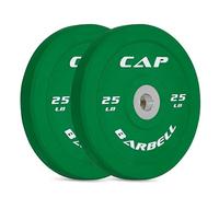 CAP Barbell Best Olympic Bumper Plate Set, Green, 25 lb Pair