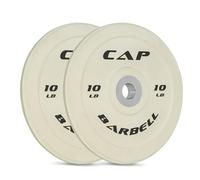 CAP Barbell Best Olympic Bumper Plate Set, White, 10 lb Pair