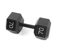 Cap Barbell Cast Iron Hex Dumbbell, Black, Single, 70 lb