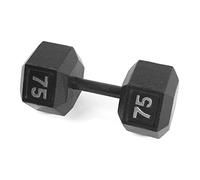 CAP Barbell Cast Iron Hex Dumbbell, Black, Single, 75 lb