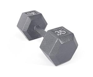 CAP Barbell Cast Iron Hex Dumbbell, Single, 35 lb