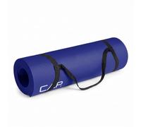 CAP Barbell High Density Exercise Yoga Mat with strap, 68"x24"x1/2" - Blue