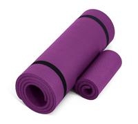 CAP Barbell High Density Exercise Yoga Mat with strap and Knee Pad 71"x24"x1/2" - WINE