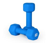 CAP Barbell Neoprene Dumbbell Weights, 6 lb Pair, Azure