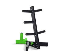 Cap Barbell Olympic Plate Tree Storage Rack for Weights and Bar, Green