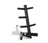 Cap Barbell Olympic Plate Tree Storage Rack for Weights and Bar, White