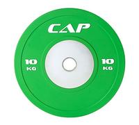 Cap Barbell Olympic Rubber Bumper Plate with Steel Hub 2" (Single), Green, 25-Pound